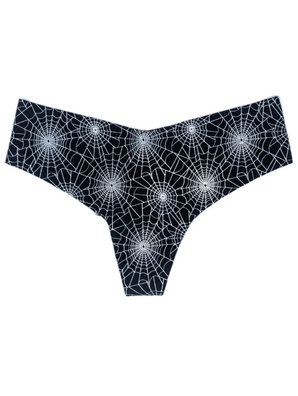 Victoria's Secret Pink Halloween Thong Large Women No Show Panty spiderweb witch